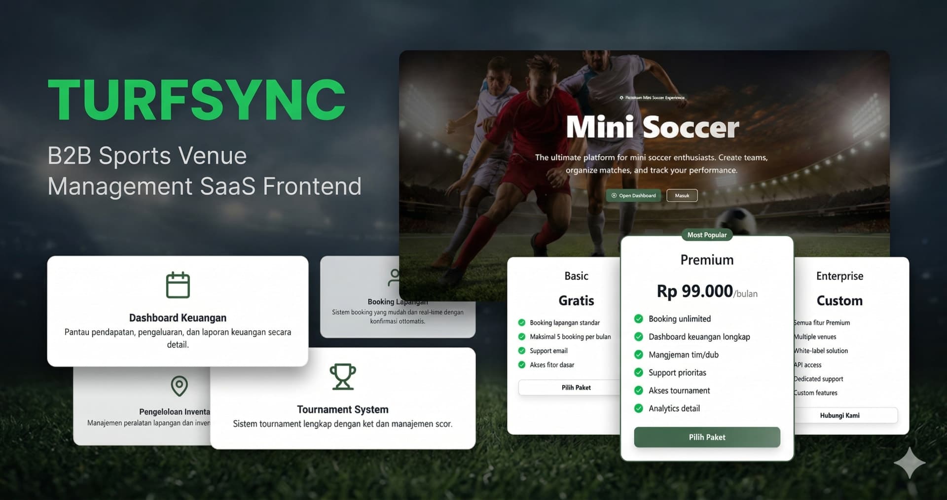 Screenshot of TurfSync: High-Converting SaaS Landing Page Architecture