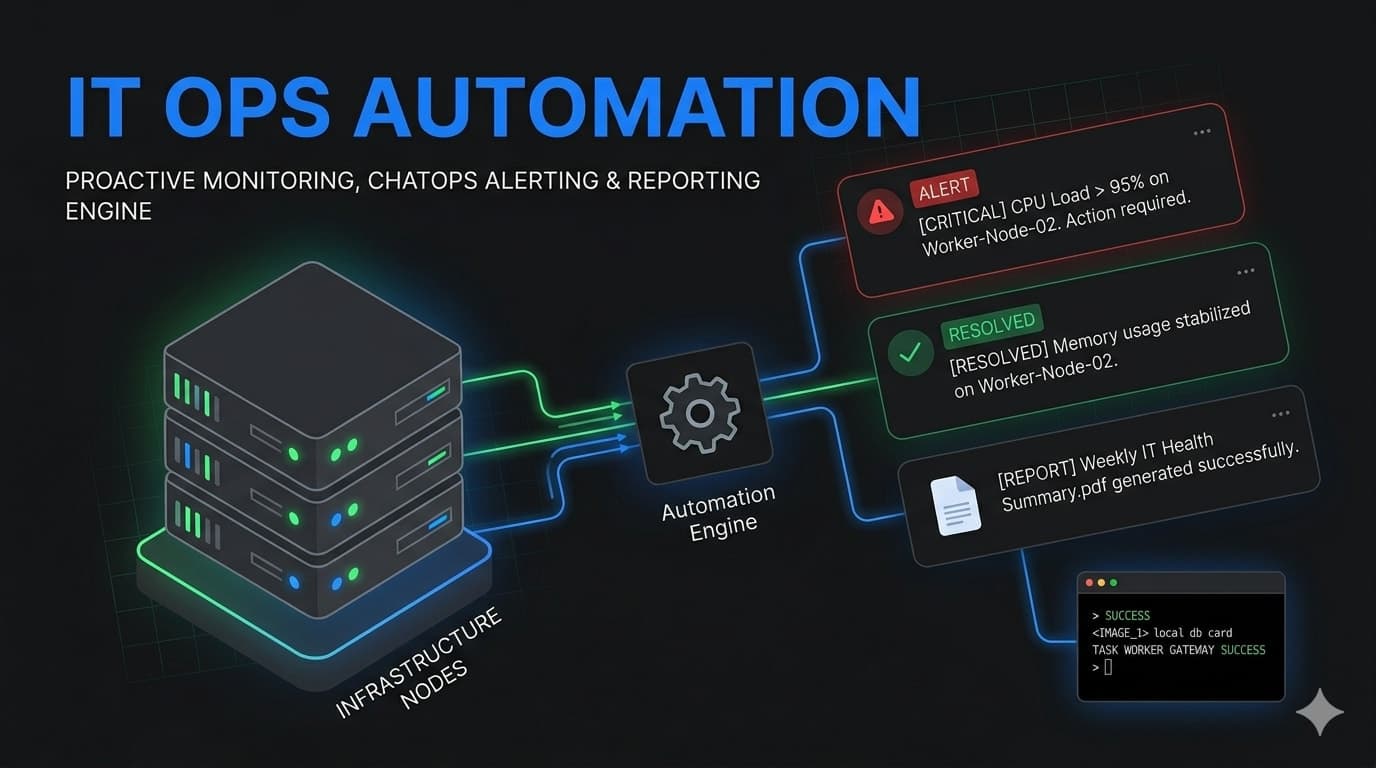 Screenshot of Enterprise IT Ops Automation & Alerting Ecosystem